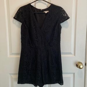 New York & Company black shorts lace jumpsuit size 8